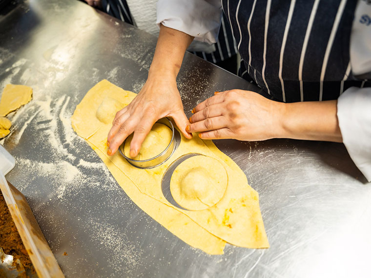 Preparing food in The Wharncliffe kitchen