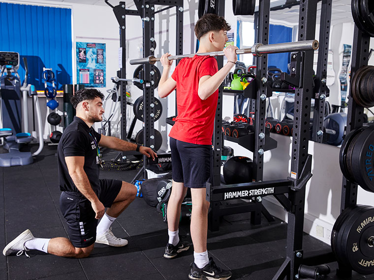 Using the machines at the gym