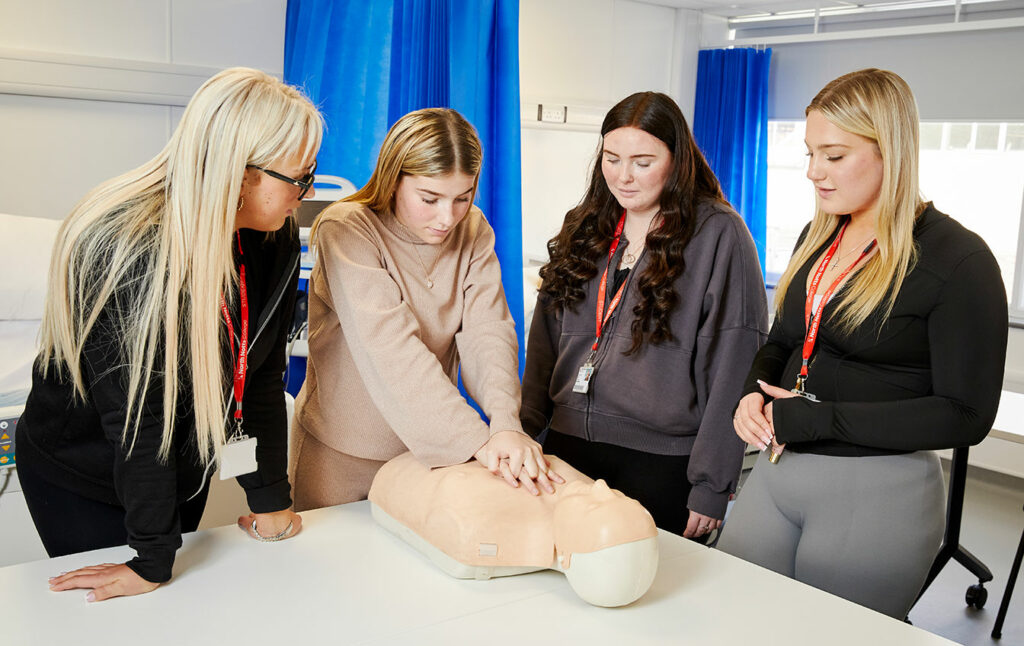 Students in our health suite
