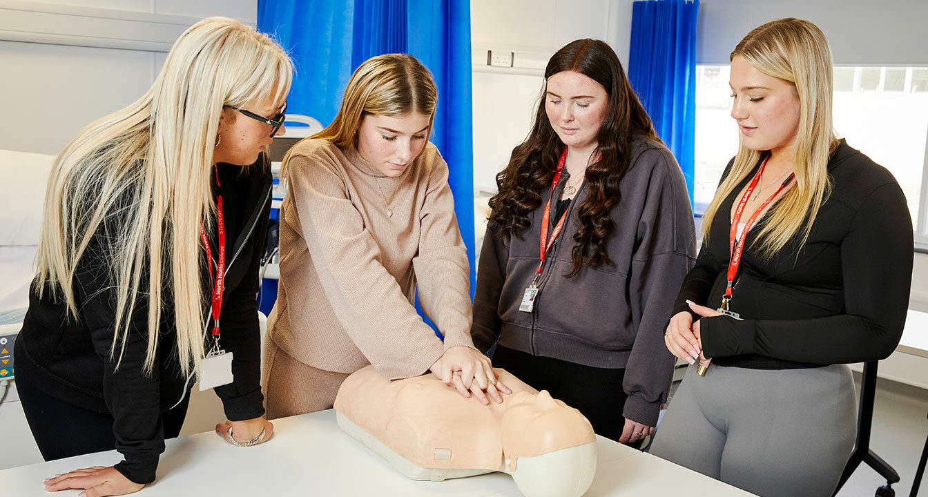 Students in our health suite