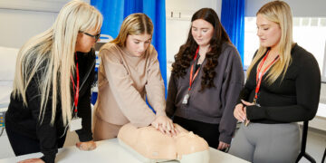 Students in our health suite