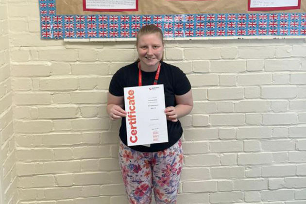 Winner of the Principal's Award, Courtney Smith.