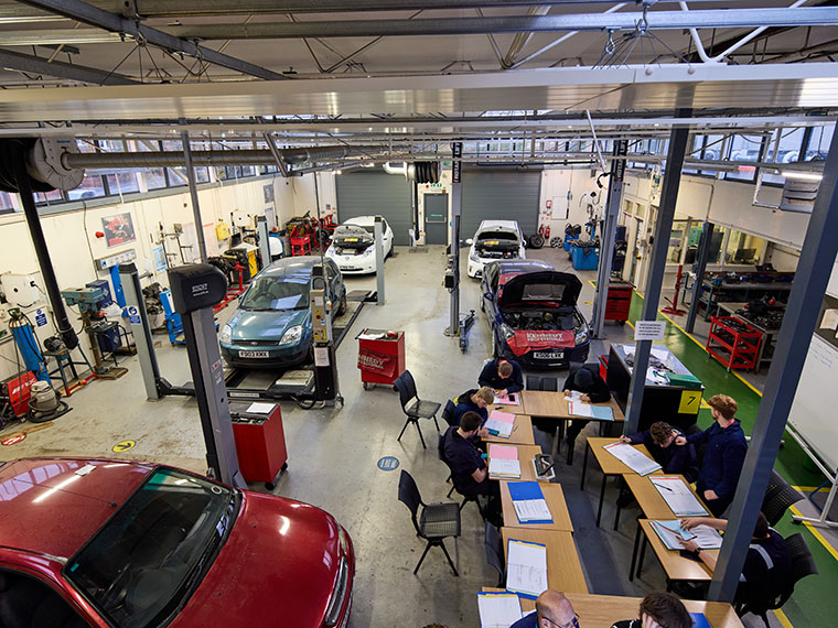Cars in the Sustainable Automotive Training Centre