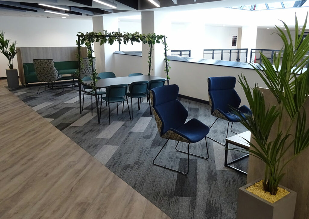Breakout space at The Bridge Skills Hub
