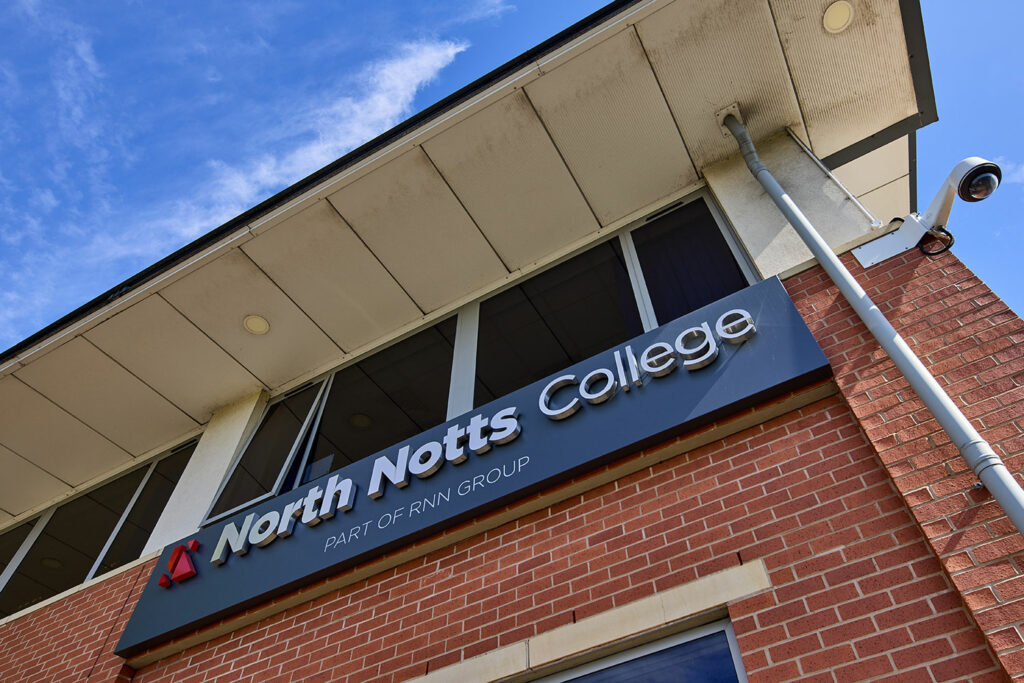 North Notts College building signage