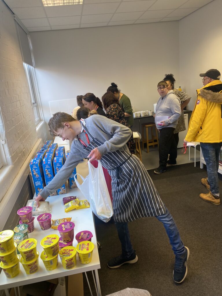 packing food supplies