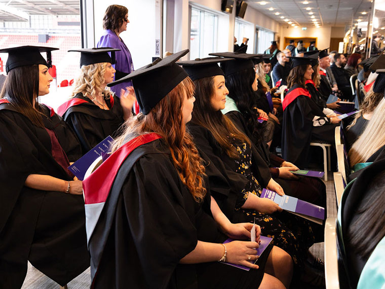 During the graduation ceremony