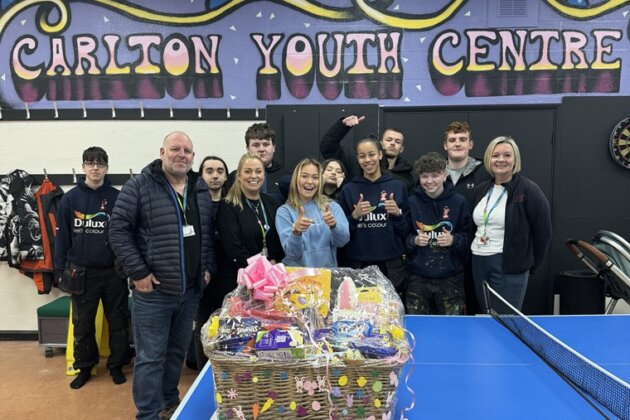 Staff and students celebrating CYC completion