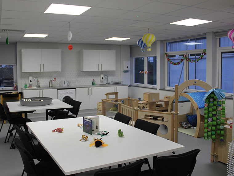 Inside the early years and education room at North Notts College