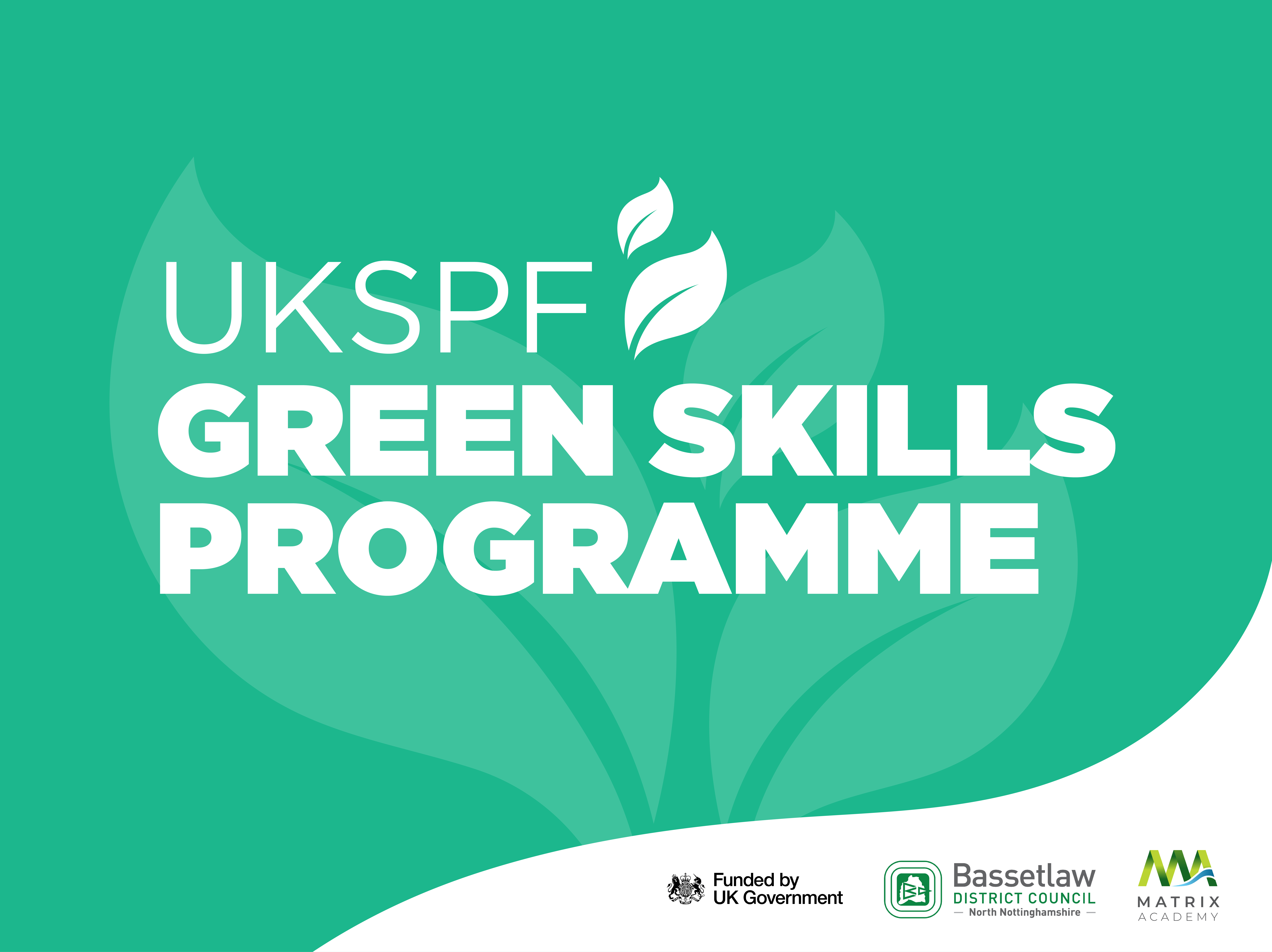 Cover image showing green skills programme and accociated partners