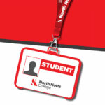 North Notts College student lanyard