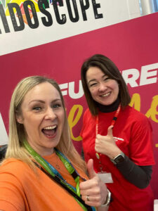 Mariam and Lucy at a North Notts College open event