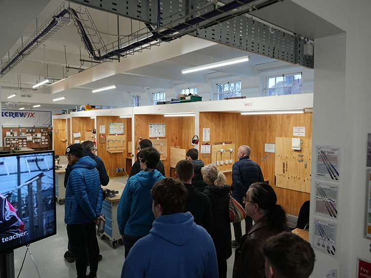 In the construction workshops at North Notts College open even