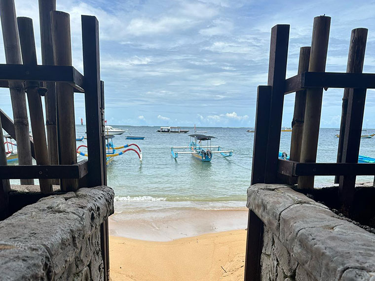 A stunning view of a beach and the sea