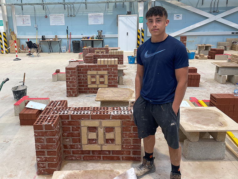 Ellie Millington at the Guild of Bricklayers competition 2025