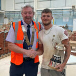 Corey Richardson winning the senior title at the Guild of Bricklayers competition 2025