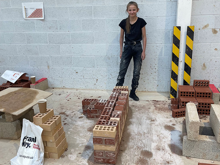 Ellie Millington at the Guild of Bricklayers competition 2025