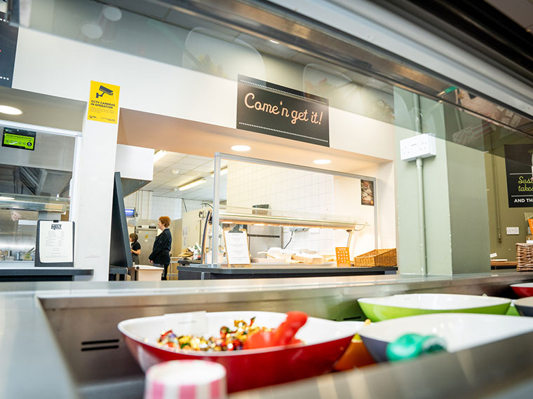In the bistro at North Notts College