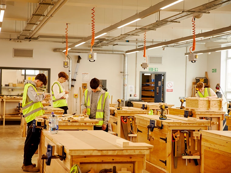 Joinery students at Rotherham College