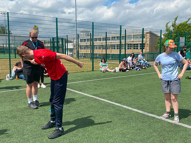 Flex students taking part in their sports day