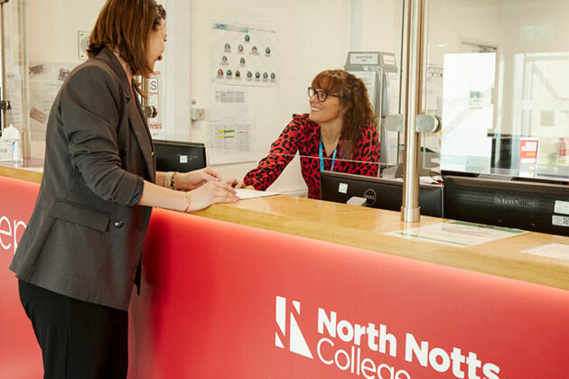 Reception staff at North Notts College