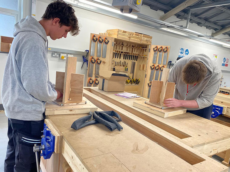 Students competing in the Construction Lifting Equipment Challenge competition
