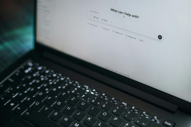 An open laptop