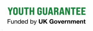 Youth Guarantee funded by UK Government logo
