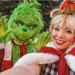 The Grinch and Cindy Lou taking a selfie