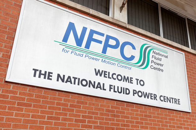 National Fluid Power Centre (NFPC) signage on the front of the building