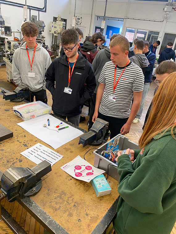Students exploring the STEP Forward engineering project