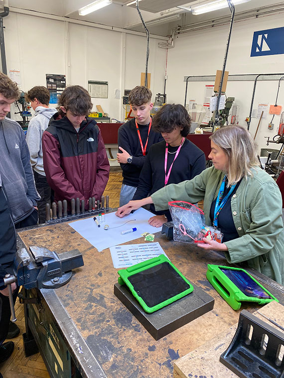 Students exploring the STEP Forward engineering project