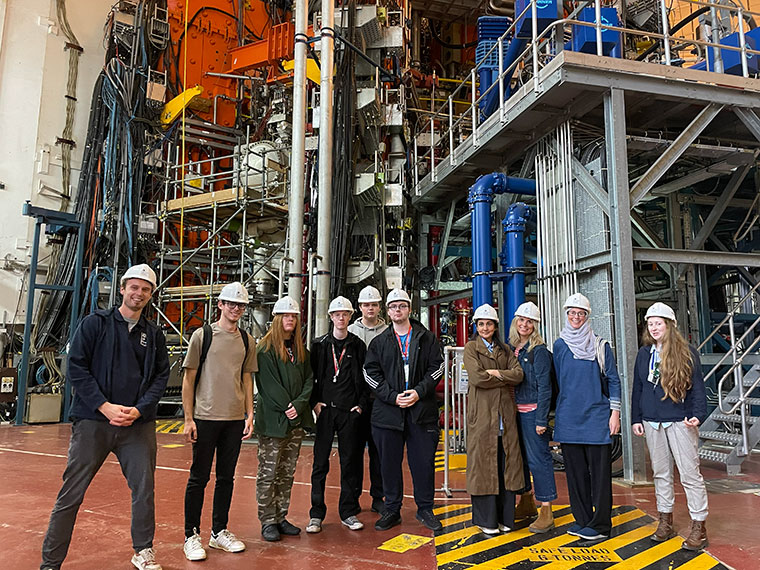 T Level engineering students visiting JET