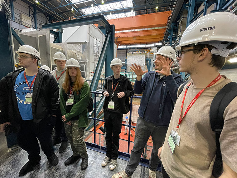 T Level engineering students visiting JET