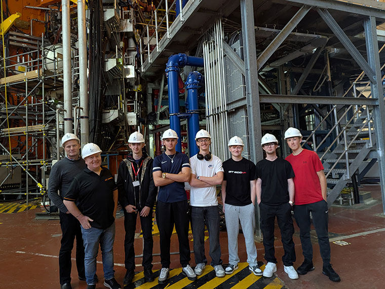 T Level engineering students visiting JET