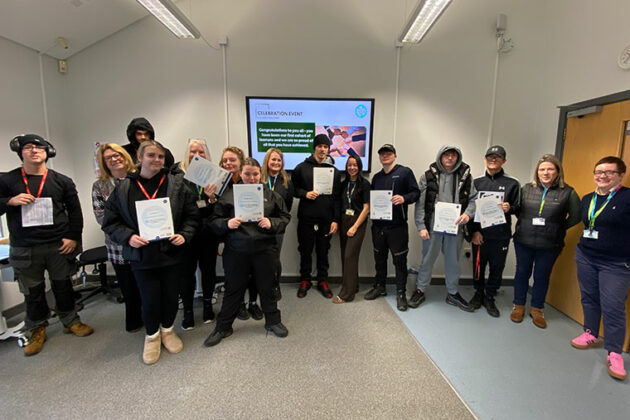 A group of Project Based Learning students and staff at Idle Valley