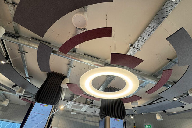 The ceiling in the Fusion Energy Cafe in Worksop