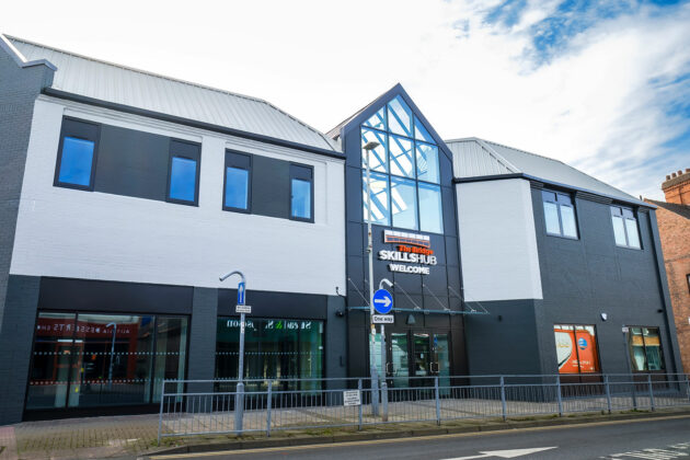 The Bridge Skills Hub building from the outside