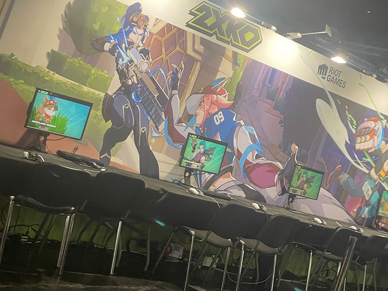 A games station - some computer screens and seats